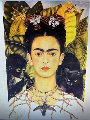 Frida Kahlo 24x36 Poster Artist Woman Female Great Mexico Self Portrait Eyebrows • $17.99