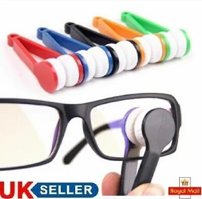 Eye Glasses Spectacles Lens Cleaning Microfibre Optic Cleaner Glasses Cloth Tool • £2.19