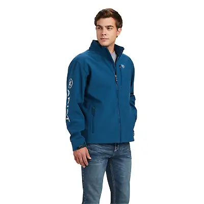 Ariat® Men's Logo 2.0 Majolica Blue Softshell Jacket 10041611 • $86.97