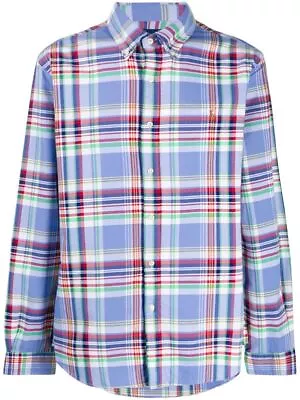 Polo Ralph Lauren Oxford Button Long Sleeve Shirt Plaid Custom Fit • $26.99