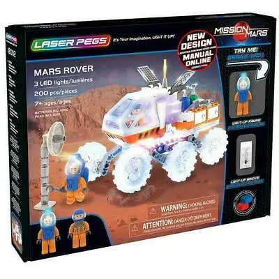 Laser Pegs Mars Rover Construction Set 200 Piece LED Light Playset Vehicle  • $30.96