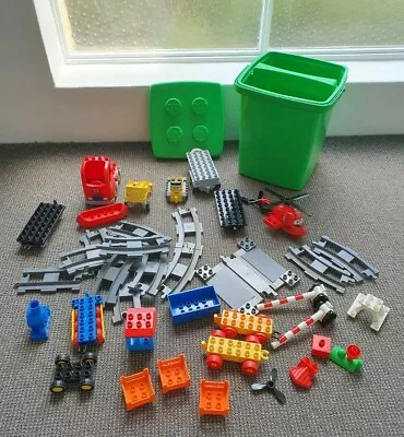 🔶️vintage Used Lego Duplo Sets Trains Thomas Farm Spiderman 850 Pcs Containers  • $330