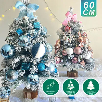 60cm Tabletop Christmas Tree Xmas Balls Decorations Baubles Party Ornament • $39.99