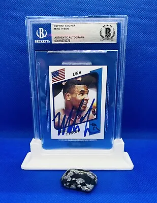 1986 Panini Supersport Mike Tyson Rookie Reprint Auto 153 Beckett AUTH Autograph • $220