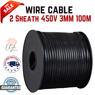 New 3mm Twin Core 2 Sheath Wire Electrical Automotive Cable 12V 100M Copper SAA • $89.07