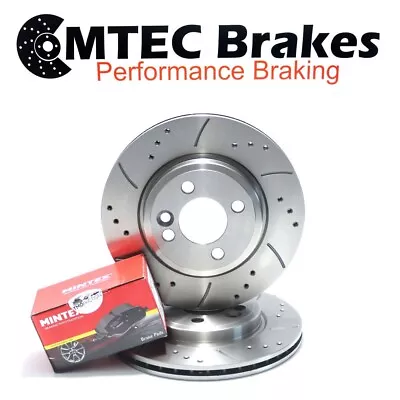 VOLVO 850 T5R Front  Drilled Grooved Brake Discs + MINTEX PADS • $145.26