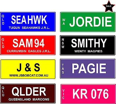 NOVELTY CUSTOMISED PERSONALISED NUMBER LICENCE PLATES - 29.5 X 9.5 Cm GIFT  • $16.90