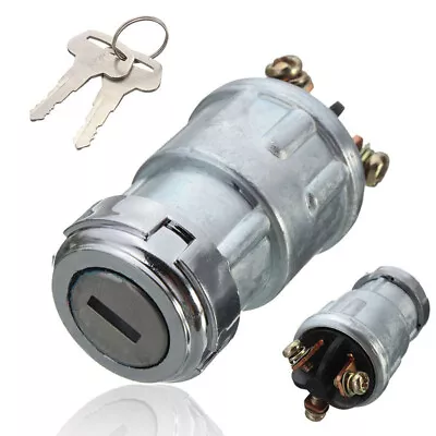 Replacement Ignition Switch Lock Cylinder W/ 2 Keys Car Accessories Universal • £8.39