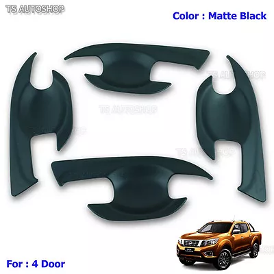 Black Bowl 4D Handle Insert Cover For Nissan Frontier Navara NP300 D23 2015 2017 • $49.73