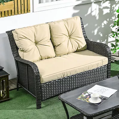 3-Seater Outdoor Sofa W/ 4  Thick Cushions Outdoor Couch • $229.99