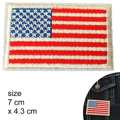 US Flag Iron On Patch USA Flags United States Of America Trump Iron-on Patches • $4.95