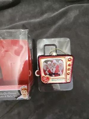 I Love Lucy Christmas Scene TV Glass Ornament • $19