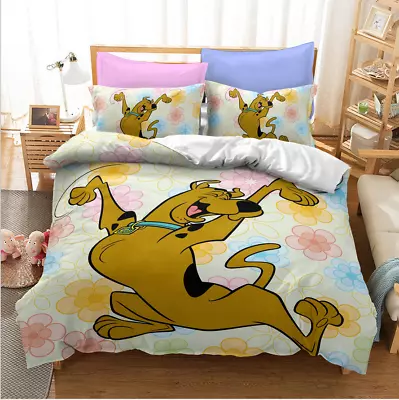 £34.02 • Buy Kids Cartoon Scooby Doo 3D Design Bedding Set 2/3PCS Duvet Cover Pillowcase 