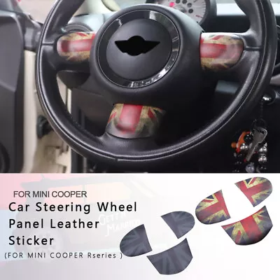 Car Steering Wheel Panel Leather Sticker For MINI COOPER R55-R61 Accessories • £20.47