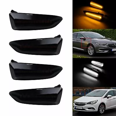 Canbus Amber / White LED Side Repeaters Lights For Opel Vauxhall Astra J K Buick • $14.88