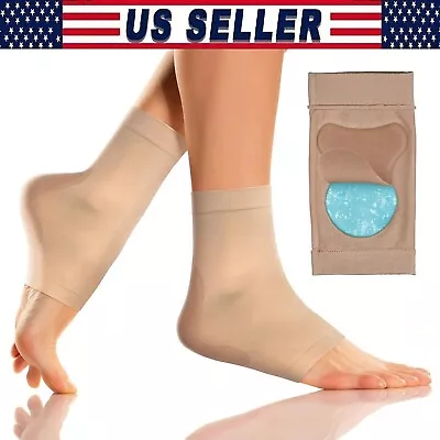 Gel Heel Socks Moisturizing Cracked Care Skin Foot Protector Sleeve Dry Blister • $4.99