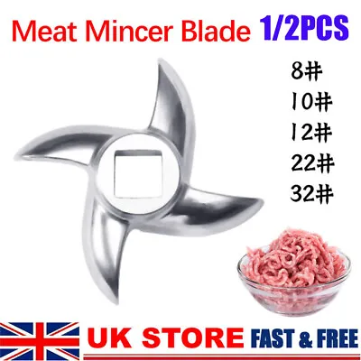 Meat Mincer Grinder Spare Blade Curved Knife Size~8/10/12/22/32 Stainless Steel • £8.59