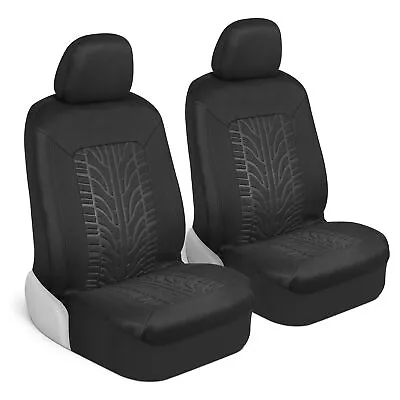 Truck Seat Covers Black Tire Tread Embossed With Universal Fit Design • $29.90