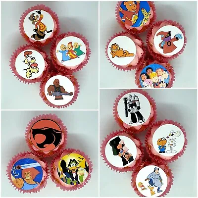 80s Party Cupcake Topper PRECUT Edible Wafer X15 80s Cartoons Thundercats 🥳  • £3.80