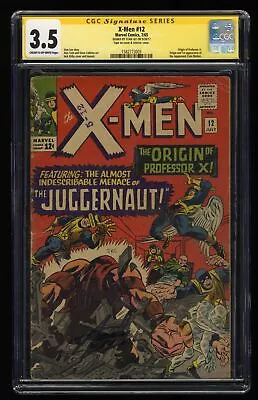 X-Men #12 CGC VG- 3.5 SS Signed Stan Lee! 1st Appearance Juggernaut Kirby Art! • $1599