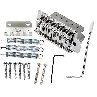 For Fender Stratocaster Strat Electric Guitar Parts Chrome Tremolo Bridge System • $25.29