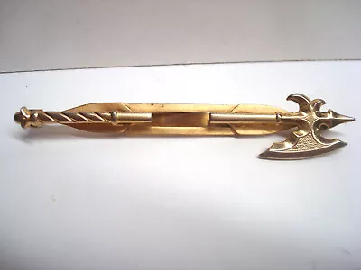 £17.25 • Buy Battle Axe Minotaur War Weapon LARP Cosplay Gold Tone Opening Tie Bar Tack Anson