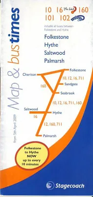 Stagecoach East Kent Bus Timetable (N090405) 10 12 16 Folkestone Hythe Apr 2009 • £2.49