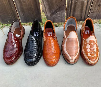 Men's Closed Toe Genuine Leather Mexican Huarache Sandals Mocasin - Closed Toe • $40.99