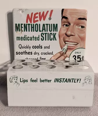 Vintage Adv Store Display Rack Mentholatum Stick Great Graphics - Notes - Counte • $65