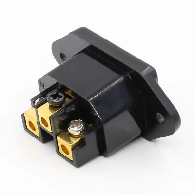  Gold IEC C14 Mains Power 250V 10A Inlet Chassis Socket Male Plug HiFi • £5.39