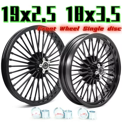 Fat Spoke Wheels Rims 19x2.5 18x3.5 For Harley Sportster Iron 883 1200 XL883N • $679.99