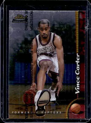 1998-99 Topps Finest Vince Carter W/Coating Rookie RC #230 Raptors • $0.99