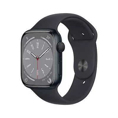 $699 • Buy Apple Watch Series 8 GPS - 45mm Midnight Aluminium Case + Midnight Sport Band