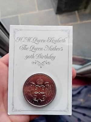 Queen Elizabeth The Mother 90th Birthday Commemorative £5 Five Pound Crown Coin  • £5.75