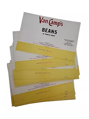 Wholesale Lot 20 Stokely Van Camp's Beans In Tomato Sauce Tin Can Label Vtg • $9.99