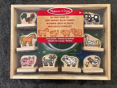 Melissa & Doug “My First Wooden Stamp Set” - Farm Animals - NEW! • $14