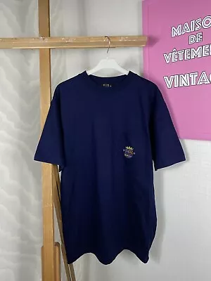 Rare MCM Golf Italy Pocket T Shirt Vintage Embroidered Logo Navy Tee Luxury • $45.50