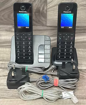 Panasonic KX-TGH222EB Twin Cordless Landline Phone Set With Answering Machine • £24.99