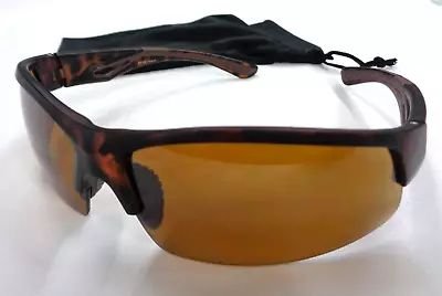 New NYX GOLF Eyewear By KELE ISO Sunglasses BROWN TORTOISE AMBER LENS • $25