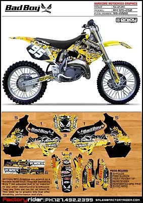 Bad Boy Motocross Graphics Suzuki RM 125/250 1999-2000 Dirt Bike Graphics  • $79.99