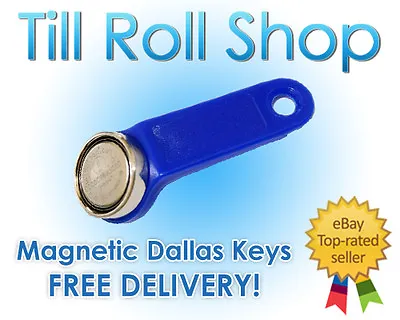 1 X Blue Dallas Key Magnetic Fob IButton 1-Wire EPOS - Free Del! • £7.54
