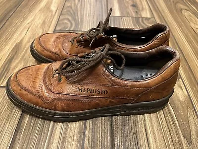 MEPHISTO MATCH Runoff Air-Jet Mens Brown Leather Walking Comfort Shoes Size 9 • $69.99