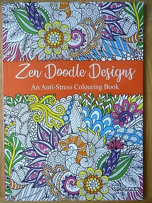 Adult Colouring Book - Zen Doodle Designs - Anti Stress Relaxation - Large A4 • £12.99