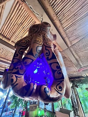 NEW Maori Tattoo Octopus Lamp W/ Blue Fish Float Blue LED Tiki Bar Smokin Tikis • $119.99