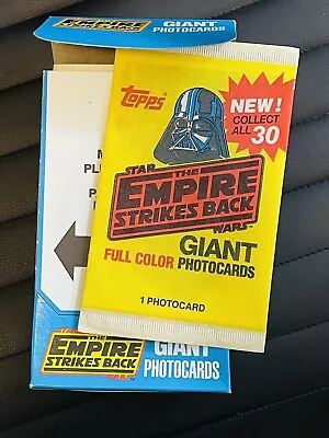 Star Wars Topps Empire Strikes Back 5x7 Photo Cards 36 Sealed Packs Box 1981 • $350