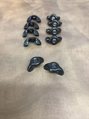1/4-20 Stamped Wing Nut Black Oxide And Oil - Lot Of 10 • $12