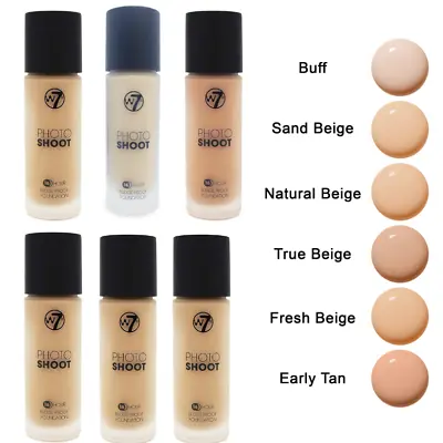 W7 Photoshoot Foundation Rich And Full Coverage Budge-Proof Long Lasting • £6.49