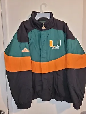 Vintage Miami Hurricanes Apex One Jacket Size L Large • $40