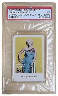 Marilyn Monroe 1957 Dutch Movie Film Card Studio Set 2 Autografbilder PSA 1.5 MK • $36.54