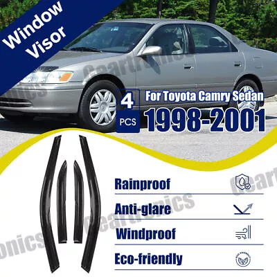 Window Visors Sun Rain Guards Wind Deflectors Fit For Toyota Camry 97-01 Sedan J • $27.99
